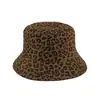 Sombrero de Pescador con Estampado de Leopardo para Mujer Otoño e Invierno, Sombrero Casual para Exteriores con Protección Solar, que Afina el Rostro