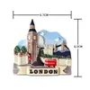 Imanes de Nevera Turísticos de Londres, Reino Unido, Imanes Magnéticos 3D Transfronterizos de Recuerdos, Imanes Creativos de Regalo de Viaje Europeos