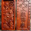 Madeira de Jujuba Natural de Raio Wang Lingguan Token Ordem do Marechal Wang Ordem dos Cinco Trovões Token de 16cm Relevo Dupla Face