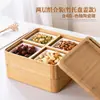 Prato de Frutas Estilo Japonês para Uso Doméstico, Bandeja de Lanches de Luxo Leve, Bandeja de Lanches para Mesa de Centro da Sala de Estar, Bandeja Dividida para Sementes e Frutas Secas