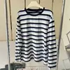 Camiseta de Manga Larga Acanalada 3D Estilo Coreano para Mujer, Top Casual Holgado de Algodón Puro para Otoño, Camiseta Base Holgada de Moda para Mujer