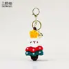 Nuevo Llavero de Árbol de Navidad Tejido de Lana Oso de Dibujos Animados Lindo Colgante de Bolsa de Peluche Navideño Pequeño Regalo