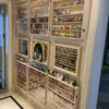 Estante de Exhibición para Cajas Sorpresa Soporte para Figuras Lego Vitrina Transparente Caja de Exhibición Pop Mart Montada en la Pared