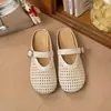 Moda Verão Nova Slip-on Estilo Impressão Vazado Respirável Sapatos Brancos para Mulheres Sola Plana Tênis Casual Estudante Sapatos Femininos