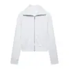 Chamarra de Felpa Estilo Europeo y Americano Transfronterizo Modelo Nuevo 2026 Cuello Solapa Manga Larga Cremallera 4174816 Pantalón de Campana 4174817