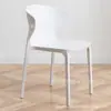 Silla de Comedor de Plástico Simple Nórdica Silla Moderna para el Hogar con Respaldo Taburete Grueso Casual Silla de Comedor Apilable Creativa de Colores