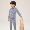 Roupas de Outono e Inverno para Crianças Conjunto de Roupa e Calça de Algodão Puro com Lycra Roupa Térmica Masculina Suéter Quente de Base de Algodão Primavera