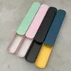 Fabricante Directo Caja Portátil para Cubiertos con Compartimentos para Palillos y Cuchara para Estudiantes y Niños, Caja de Plástico para Cubiertos para Salidas