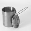 Olla de cocina ligera para exteriores, taza de café industrial vintage de acero inoxidable, taza de agua plegable portátil para escalada de montaña, viajes y acampada