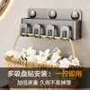 Portacepillos de Dientes con Ventosa, Vaso para Enjuague Bucal sin Taladro, Vaso para Cepillos de Dientes Montado en la Pared, Estante para Cepillos de Dientes Eléctricos para Baño Familiar