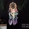 Apanhador de Sonhos Indiano Lua Branca Ornamento Pendurado Estilo Menina Sino de Vento Estilo Floresta Decoração de Quarto Presente de Aniversário Estrela Pena Wu