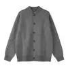 Yidao Vintage 2026 Otoño Nuevo Retro Japonés Holgado Botón Grande Cárdigan Hombro Caído Unisex Suéter Casual