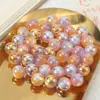 Cielo Estrellado Dos Tonos Ojo de Gato Galvanizado UV Dorado Resina Perlas Hecho a Mano Material DIY Pulsera Collar Accesorios Perlas Sueltas
