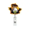 Soporte de Insignia Retráctil de Acrílico con Dibujos Animados de Fantasma y Gato Negro para Halloween Portatarjetas de Identificación de Enfermera Clip para Insignia