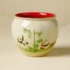 Fabricante de Accesorios de Cerámica para Té Panda Paradise: Taza para lavar té, Cubo de agua para té, Esterilla de té, Contenedor de residuos de té para mesa