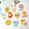 Caricatura lindo perrito amarillo infantil delgado flash acrílico diy horquilla broche insignia parche accesorios al por mayor