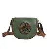 Bolso bandolera de moda retro estilo chino para comercio exterior transfronterizo, bolso de carcasa de cuero PU suave moderno y de alta gama, bolso de hombro único para mujer
