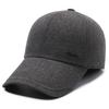 Gorra nueva de otoño e invierno para hombre, gorra cálida sencilla para personas de mediana edad y mayores, gorra de algodón grueso con forro polar, gorra de béisbol con protección para los oídos para exteriores