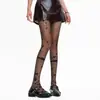 Meias Brancas Estilo Japonês Acima do Joelho para Mulheres, Meias Finas de Verão Sexy Borboleta Lolita, Meias Lolita