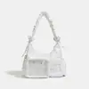 Bolso de Hombro Nuevo Estilo para Estudiantes Mujeres, Aspecto de Alta Calidad y Lindo, Mochila de Gran Capacidad, Bolso Casual con Cordón de Estrella Color Crema