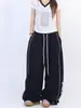 Pantalones Anchos Deportivos Retro Americanos para Mujer Verano Nuevos Holgados Estampado Morado Casual con Sentido del Diseño Pantalones de Jazz