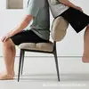 Mesa de Comedor y Sillas Nórdicas Modernas Minimalistas de Lujo Ligero Tipo Nube para Sala de Estar y Comedor, Sillas de Comedor Minimalistas de Estilo Italiano con Cojín Suave