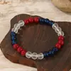 Venta Caliente Transfronteriza Pulsera de Cristal de Piedra Natural Ágata Té Café 8mm Pulsera Pareja Amistad Pulsera de Energía para Mujeres