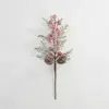 Enfeites Personalizados de Natal, Acessórios para Decoração de Árvore de Natal Atacado, Neve Artificial, Frutas Vermelhas Rosadas, Frutas Vermelhas Brancas, Galhos de Pinheiro