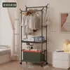 Perchero de pie para el hogar, tendedero de ropa, poste móvil para secar ropa en interiores para dormitorio, estante de almacenamiento para artículos varios, almacenamiento de perchas