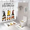 Fs5 Amazon Transfronterizo Serie de Halloween Juego de Cortina de Ducha Impresión Digital Impermeable Antimoho Juego de Cuatro Piezas Puede