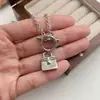 Collar con Colgante de Bolso con Hebilla Ot Minimalista para Mujer, Estilo Genial, Personalidad a la Moda, Cadena Versátil para Clavícula, Tendencia de Gargantilla de Nicho