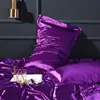 Funda de almohada de seda lavable de color sólido para belleza, funda de almohada individual de seda helada sedosa, imitación de seda de morera, funda para núcleo de almohada de seda