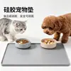 Tapete de Silicone para Pet de Grau Alimentício, Tapete Grande para Cachorro de Vários Tamanhos, À Prova de Vazamentos, Tapete Fácil de Limpar, Tapete Antiderrapante para Gato