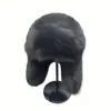 Nuevo Sombrero Lei Feng de Otoño e Invierno, Sombrero con Protección para las Orejas de Piel Sintética de Zorro, Engrosado y Forrado de Felpa, Cálido y a Prueba de Viento, Sombrero para Mujer, Disponible para Venta al por Mayor