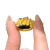 Anillo Pequeño Rojo Libro Mismo Estilo Oro Brillante Cepillado Diamante Flor Dorada Pequeña Anillo Dedo Índice Flor Lleno Flor Nueva Mujer