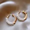 Aretes Colgantes Redondos de Ratán con Cuentas de Resina de Aguja Plateada Pendientes de Estilo Bohemio para Vacaciones Pendientes de Diseño de Nicho