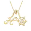 Tk Popular Estilo Transfronterizo Chapado en Oro de 18K Colgante Tres en Uno 26 Letras Moda Dopamina Colgante Joyería