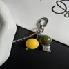 Colgante de cuentas redondas de color block único y creativo, color macarrón, llavero minimalista y charm para bolso - estilo nuevo