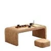Mesa de Té Tatami de Ratán, Mesa de Té Pequeña, Repisa de Ventana de Balcón, Mesa de Té Sencilla para Mirador, Mesa Baja Estilo Japonés, Mesa Kang