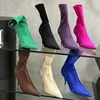 Venta al por mayor transfronteriza de elegantes botines de tacón alto con punta para mujer, nueva colección otoño/invierno 2026, versátiles y modernos, botas negras de corte ajustado