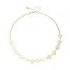 Joyería Transfronteriza Europea y Americana Collar Metálico Cuadrado Geométrico Cepillado Textura Vintage Accesorio Versátil para el Día a Día