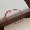 Pulseira de fio vermelho 18K por toda parte, amuleto de boa sorte para o ano do zodíaco, estilo chinês, finamente trabalhada, de alta qualidade, presente simples para casais