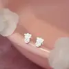 Pendientes de Hilo de la Suerte Yongcheng de Plata Pura S999, Exquisitos y Modernos Estilo Chino de Buena Suerte Anticaída Pendientes Venta al por Mayor Transfronteriza