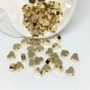 Cuentas envueltas en oro de 14K que conservan el color, cuentas transparentes en forma de corazón, cuentas en forma de corazón de durazno, joyería de pulsera hecha a mano DIY, accesorios con cuentas