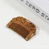 Peine de Sándalo Verde Mini Portátil de Bolsillo Doce Signos del Zodiaco Logo Personalizado Peine de Madera Regalo para Mujer Peine para Bebé