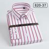 Camisa Social Masculina de Manga Longa 100% Algodão Dp Pronta para Usar Resistente a Amassados com Listras de Algodão