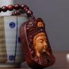 Marca Projection Sándalo Rojo Colgante Marca 46 Guanyin Bodhisattva Regalos para Hombres y Mujeres Colgante Cabeza Tu Guanyin Collar Mantras de Seis Sílabas