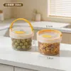 Recipientes de armazenamento herméticos de grau alimentício BNBS, disponíveis em vários tamanhos, com tampas de travamento para evitar umidade e poeira, ideais para armazenamento e porcionamento na cozinha