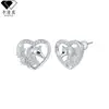 Pendientes de Plata de Ley S925 con Aguja Europea y Americana, Diseño de Corazón y Unicornio para Mujer, Pendientes Versátiles y Elegantes con un Toque de Alta Gama y Diseño Único