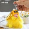 Colgante de muñeco de peluche de zorro real con ojos cerrados, bolsa de seguridad antipérdida, llavero, regalo pequeño de descompresión DIY